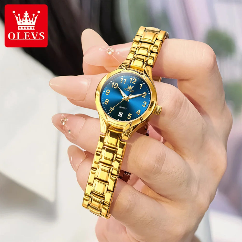 OLEVS 3650 Elegant Casual Women Quartz Watch Luxury Waterproof Luminous Watch Dress Bracelet Valentine Anniversary Watch Set