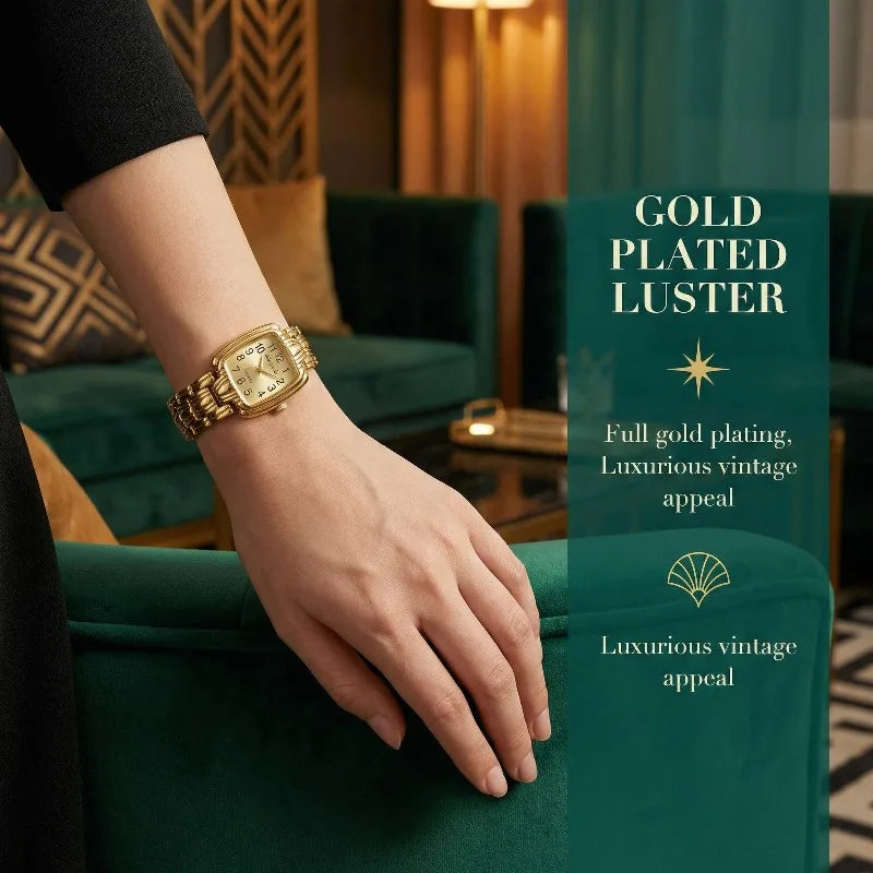 New Luxury Women Watches Fashion Square Quartz Watches for Woman Vintage Elegant Ladies Wristwatch Clock Gift Montre Femme