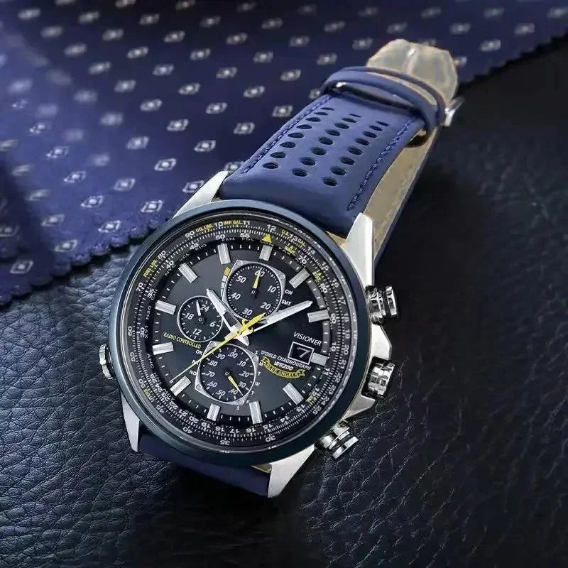 Original Luxury Men Watches Wtches Men's Luxury Quartz Wristwatches Radio Night Glow Energy Multi Functional Business Watch