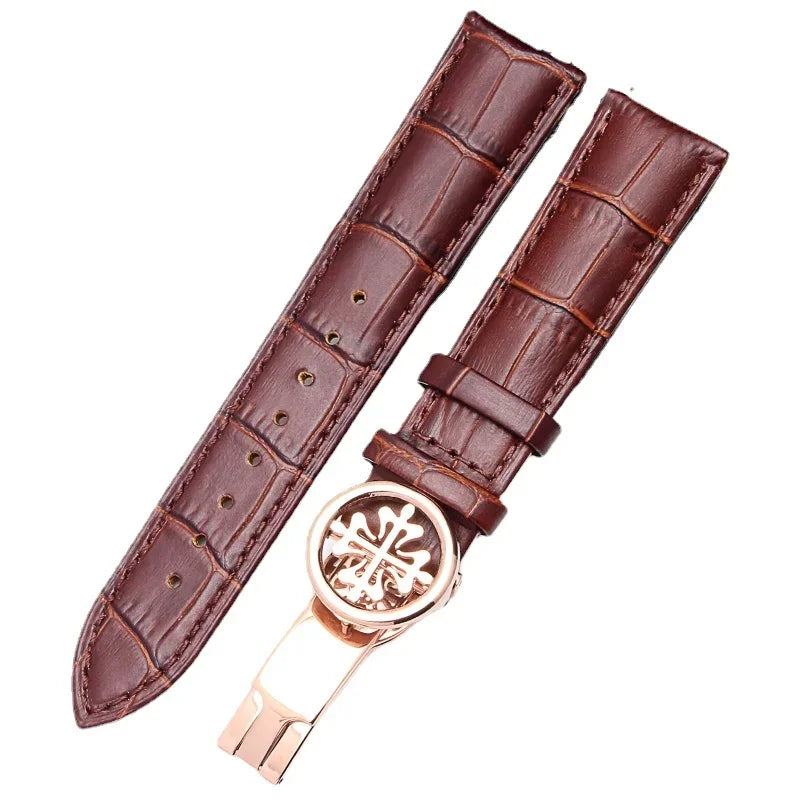Crocodile Pattern Watchband for Patek Grenade 5167Ax Butterfly Buckle Men and Women 19/20mm 22mm 24mm leather strap