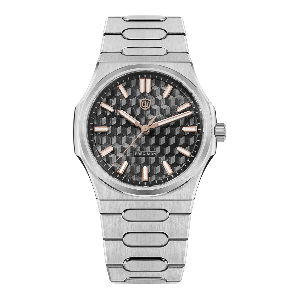 Watchdives Premier WD0016B Square-Block Faceted Dial Original Design Watch VH31 Sweep Second Quartz Movement 39mm Men Watches