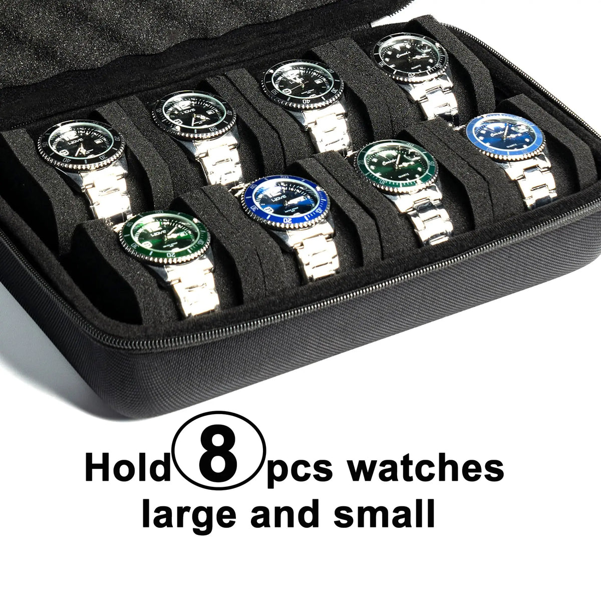 A Sturdy Watch Storage Box Designed for 8 Watches, Suitable for Smartwatches,watch storage organizer,hardshell watch travel case