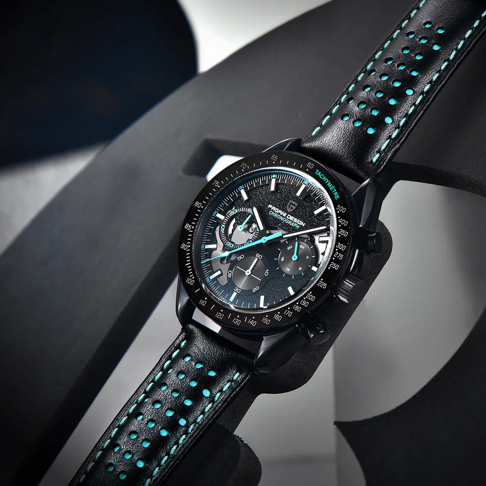 2026men's watches top Pagani design brand quartz men's watches VK63 sports chronograph sapphire leather strap relógios masculino