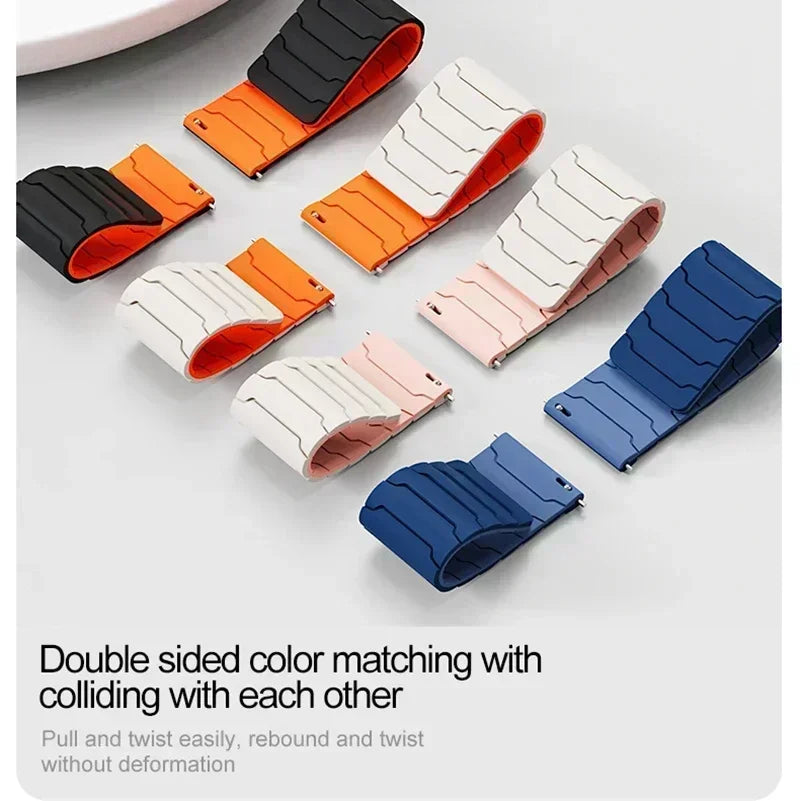 22mm 20mm Magnetic Silicone Strap For COLMI i28 Ultra Smartwatch Sport Band For COLMI C8 Max/P76/P28 Plus/P73/P8 P9 P10/ V31 V23