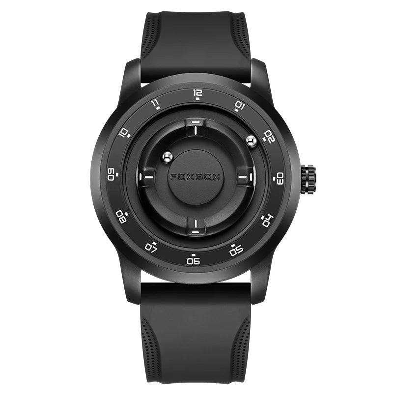 Foxbox 2025 Luxury Watches Men Creative Scrolling Beads Quartz Wristwatches Fashion Waterproof Magnetic Force Mens Watch Reloj