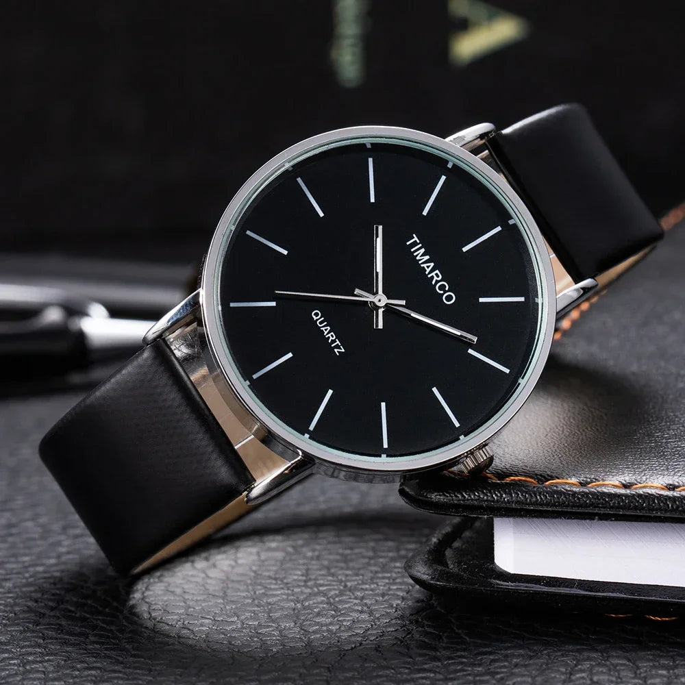 Simple Women's Watches Fashion Leather Slim Strap Wristwatch Ladies Quartz Watch Round Dial Clock Gift Relojes Para Mujer