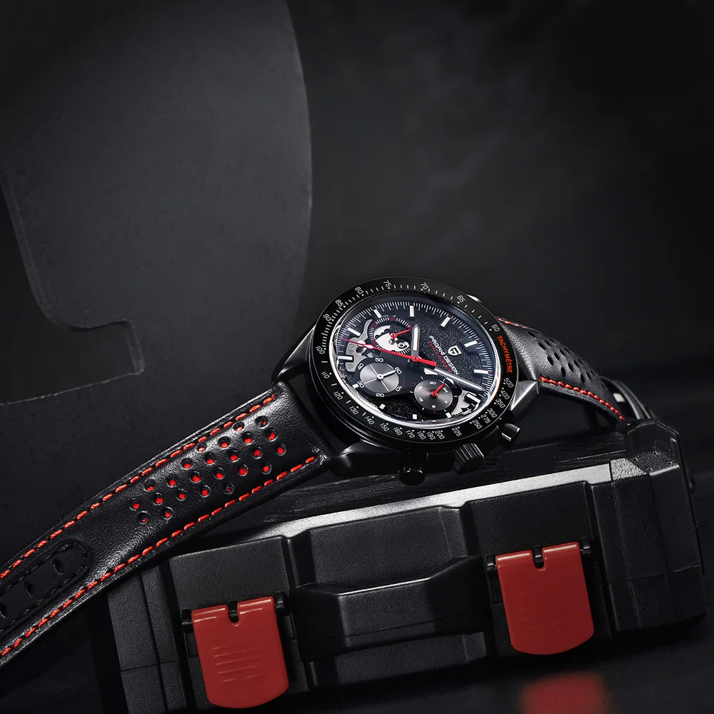 2026men's watches top Pagani design brand quartz men's watches VK63 sports chronograph sapphire leather strap relógios masculino
