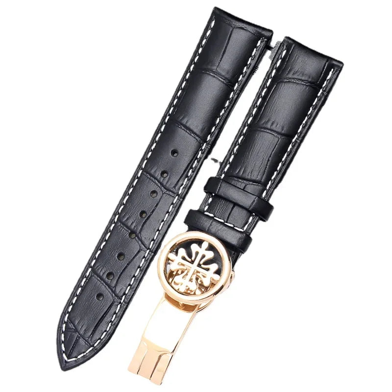 Crocodile Pattern Watchband for Patek Grenade 5167Ax Butterfly Buckle Men and Women 19/20mm 22mm 24mm leather strap