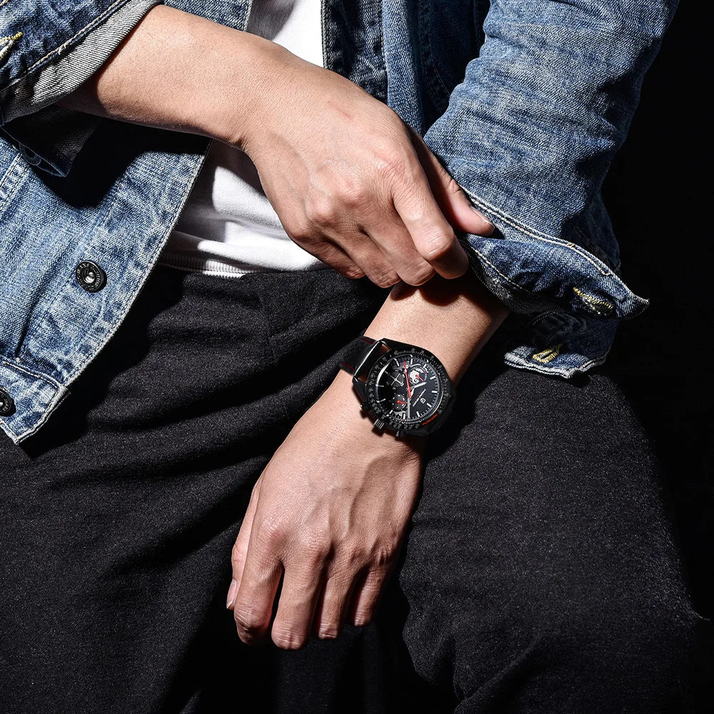 2026men's watches top Pagani design brand quartz men's watches VK63 sports chronograph sapphire leather strap relógios masculino