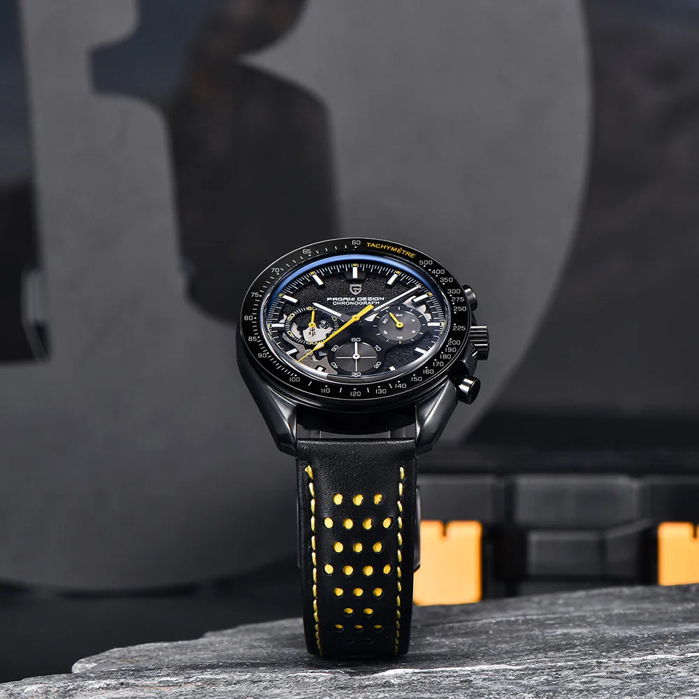 2026men's watches top Pagani design brand quartz men's watches VK63 sports chronograph sapphire leather strap relógios masculino