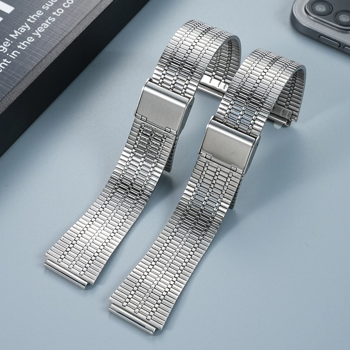 For TIMEX Q Series TW2T80700 TW2U61200 TW2U61300 stainless steel watchband men's Watch accessories Convex metal strap 18MM