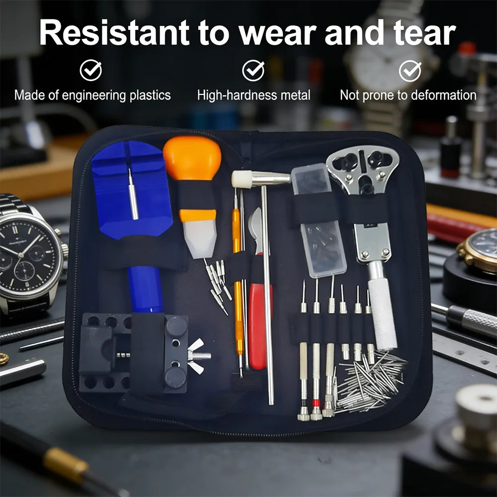 147pcs Watch Repair Kit Professional Watchmaker Tools Set Case Opener Watch Repair Tools for Clock Maintenance and Adjustment