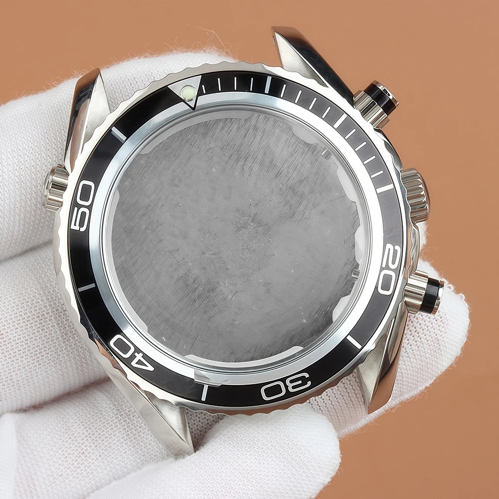 Chronograph VK63 Dial 45.5mm Dial For Seamaster 600 Waterproof Watch Case For Seiko VK63 VK64 Quartz Movement 33mm Dial 5 hands