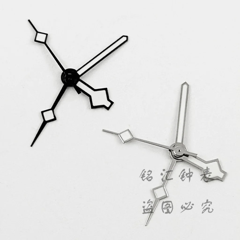 NH34 SnowFlake Four Needles Hands Rose Gold Silver Gold Black Watches Pointer Suitable NH34A 4R34 GMT Movement Green Luminous