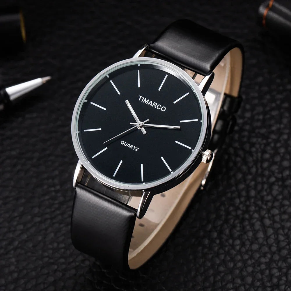 Simple Women's Watches Fashion Leather Slim Strap Wristwatch Ladies Quartz Watch Round Dial Clock Gift Relojes Para Mujer