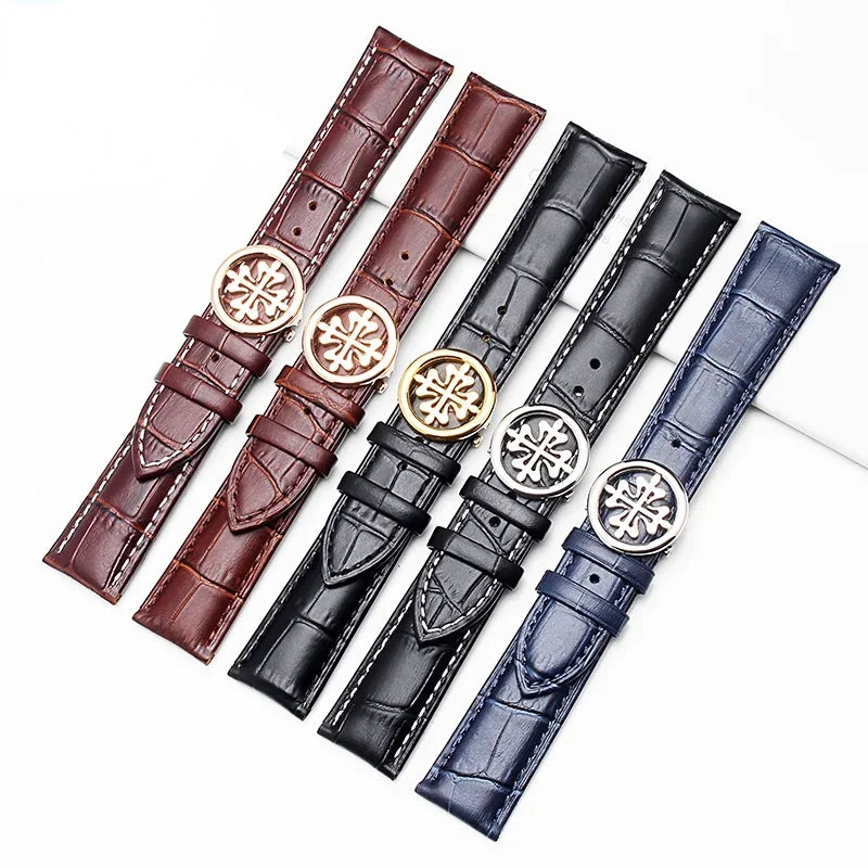 Crocodile Pattern Watchband for Patek Grenade 5167Ax Butterfly Buckle Men and Women 19/20mm 22mm 24mm leather strap