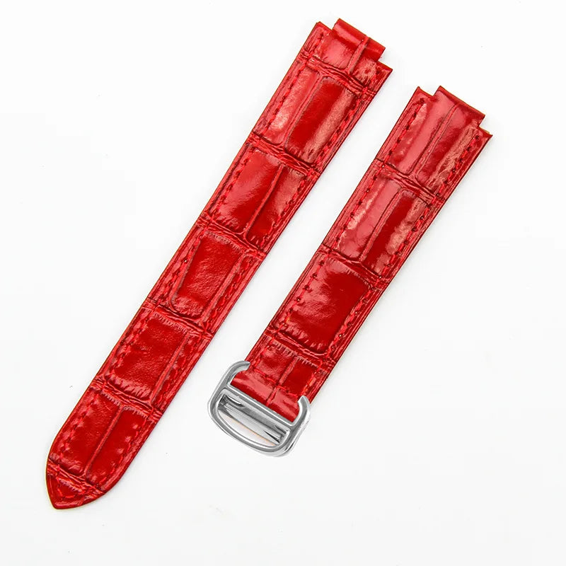 Applicable Cartier Blue Balloon Watch Strap Genuine Leather Unisex Original Folding Buckle Tail Bulge Cowhide Accessories14mm16m