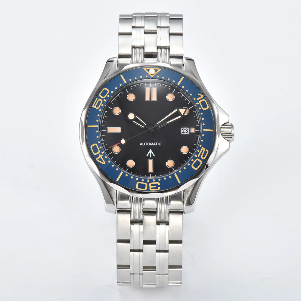 Parnsrpe 2026 New Miyota 8215 Automatic Dive Watch for Men Luxury Sport Green Dial Luminous Hardlex Date Waterproof Bus